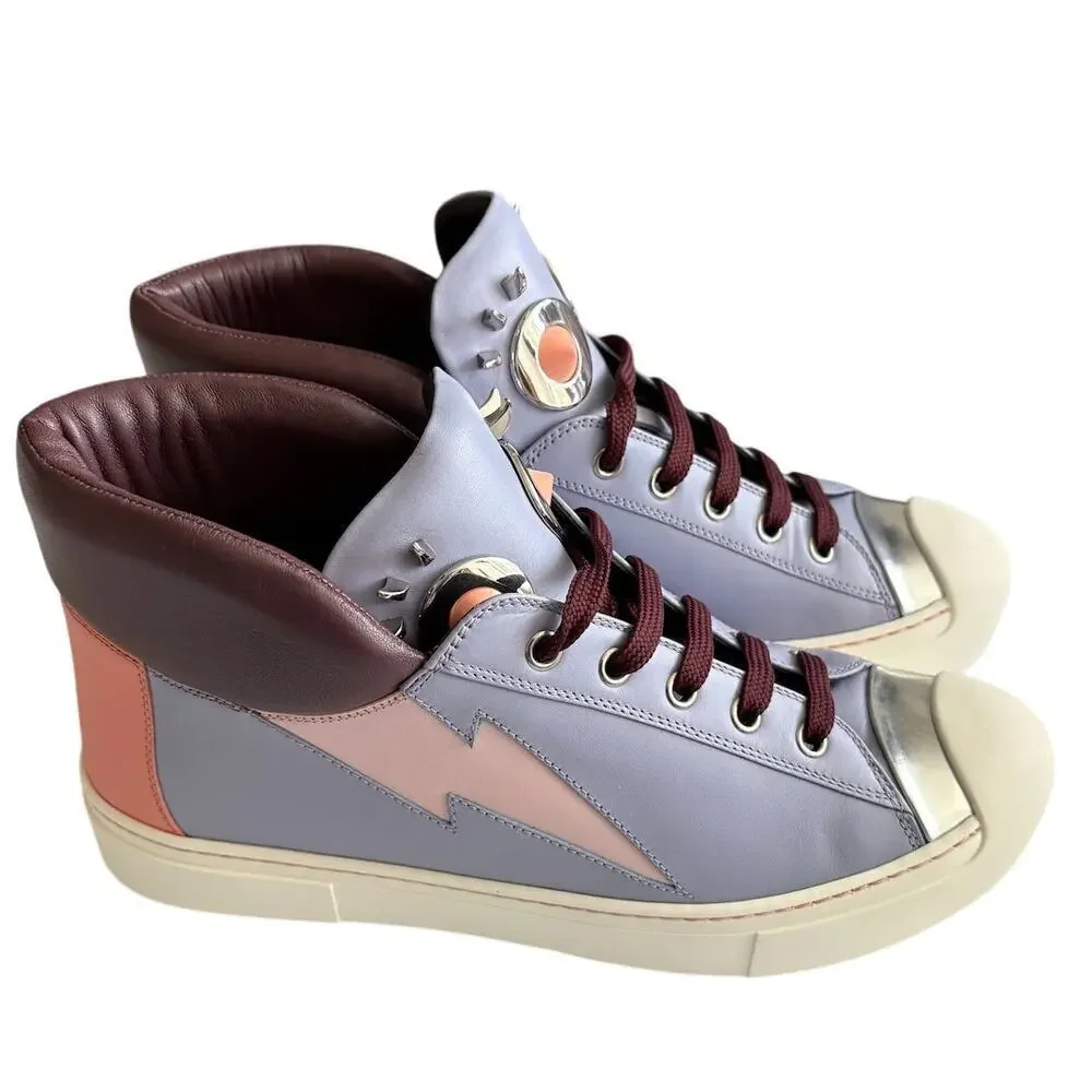 Fendi‎ Brand New Women’s High-Top Sneakers Size 39 – Unique Eye Motif, Rare - Picture 4 of 6